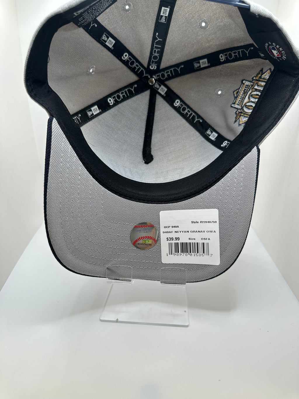 New York Yankees "100 Anniversary Patch" New Era 9Forty A-Frame Snapback Hat