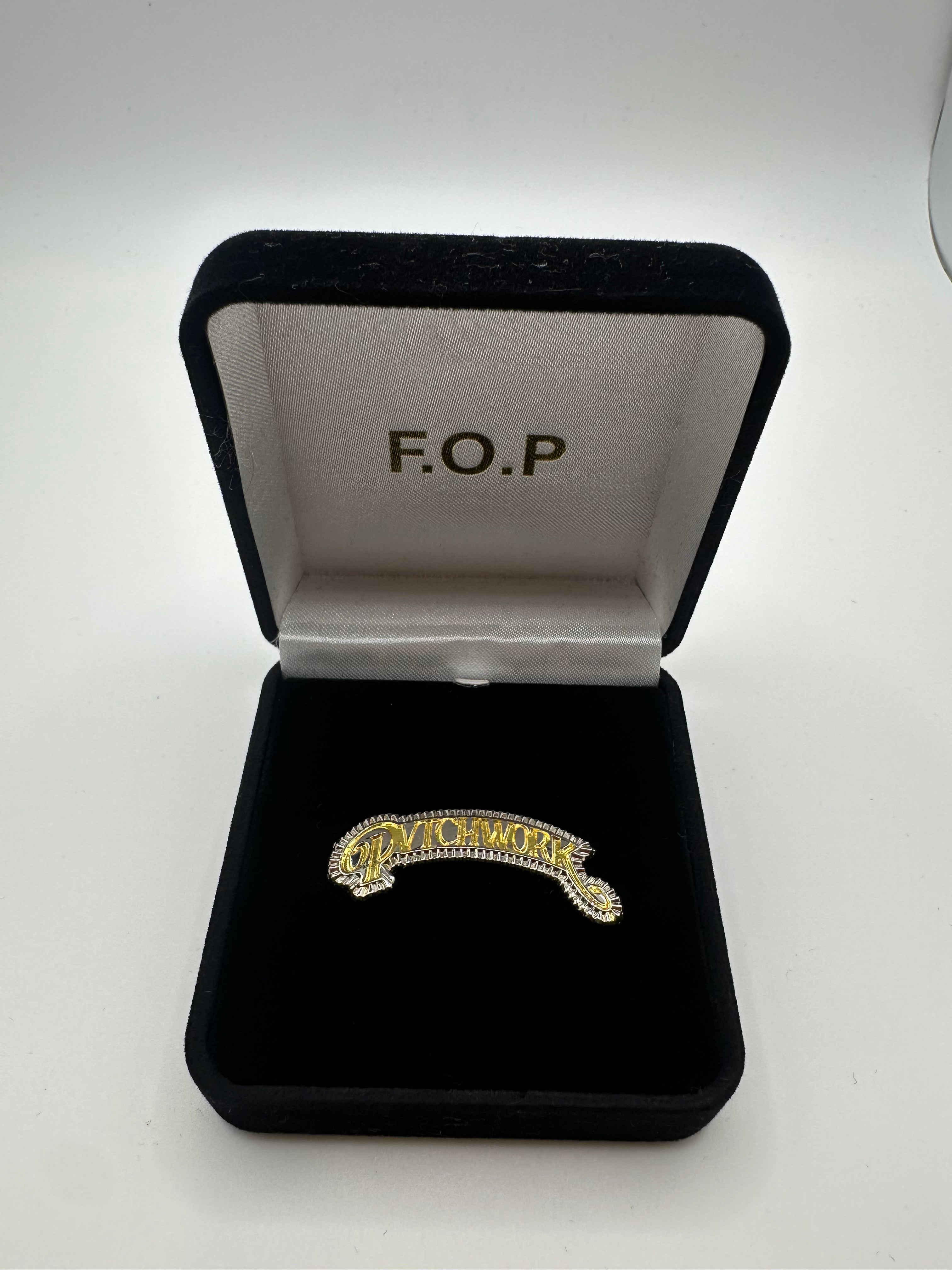 Patchwork "F.O.P." Hat Pin