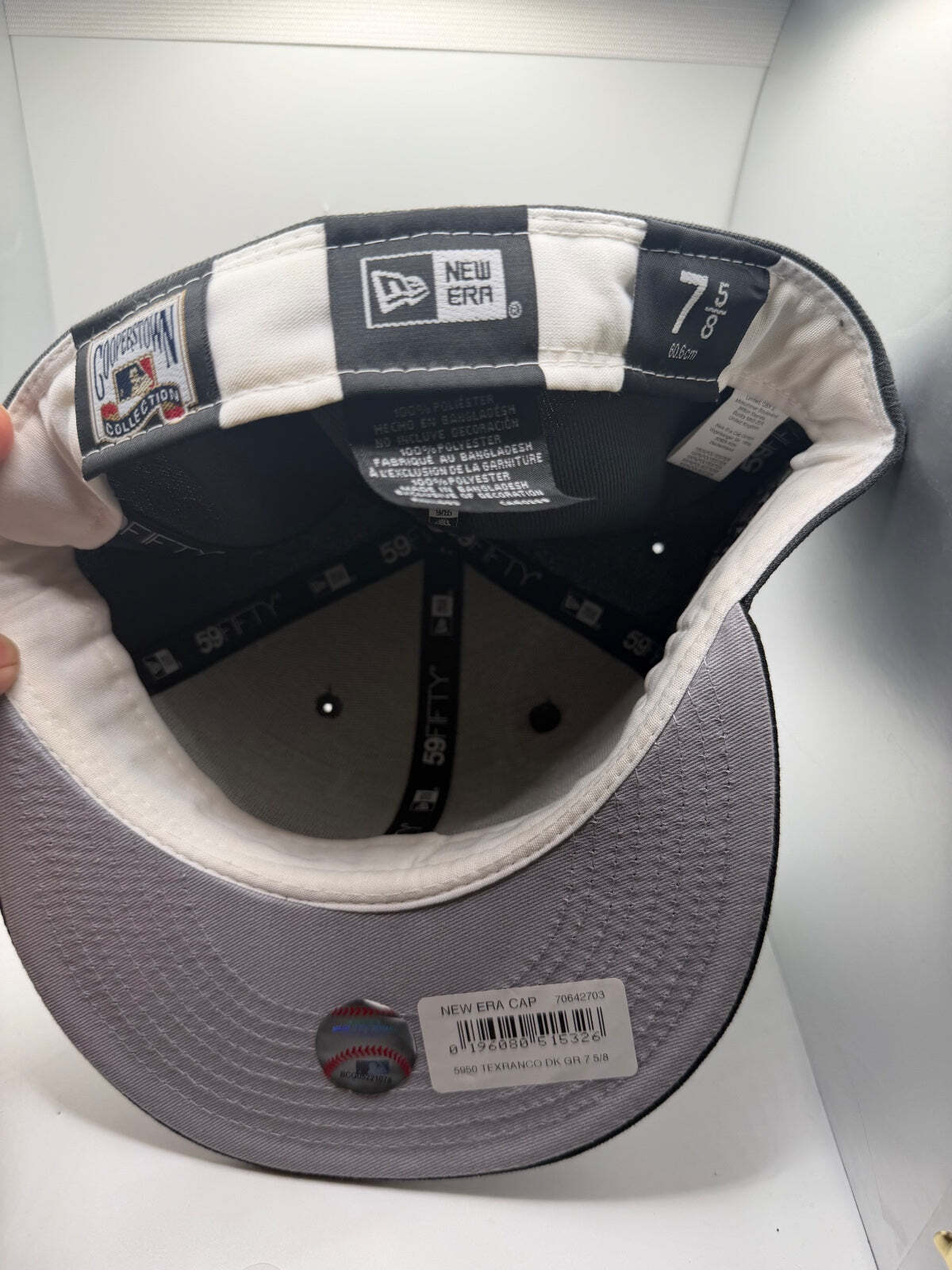 Texas Rangers "Final Season" Black/Gray New Era 59Fifty Fitted Hat - Size 7 5/8