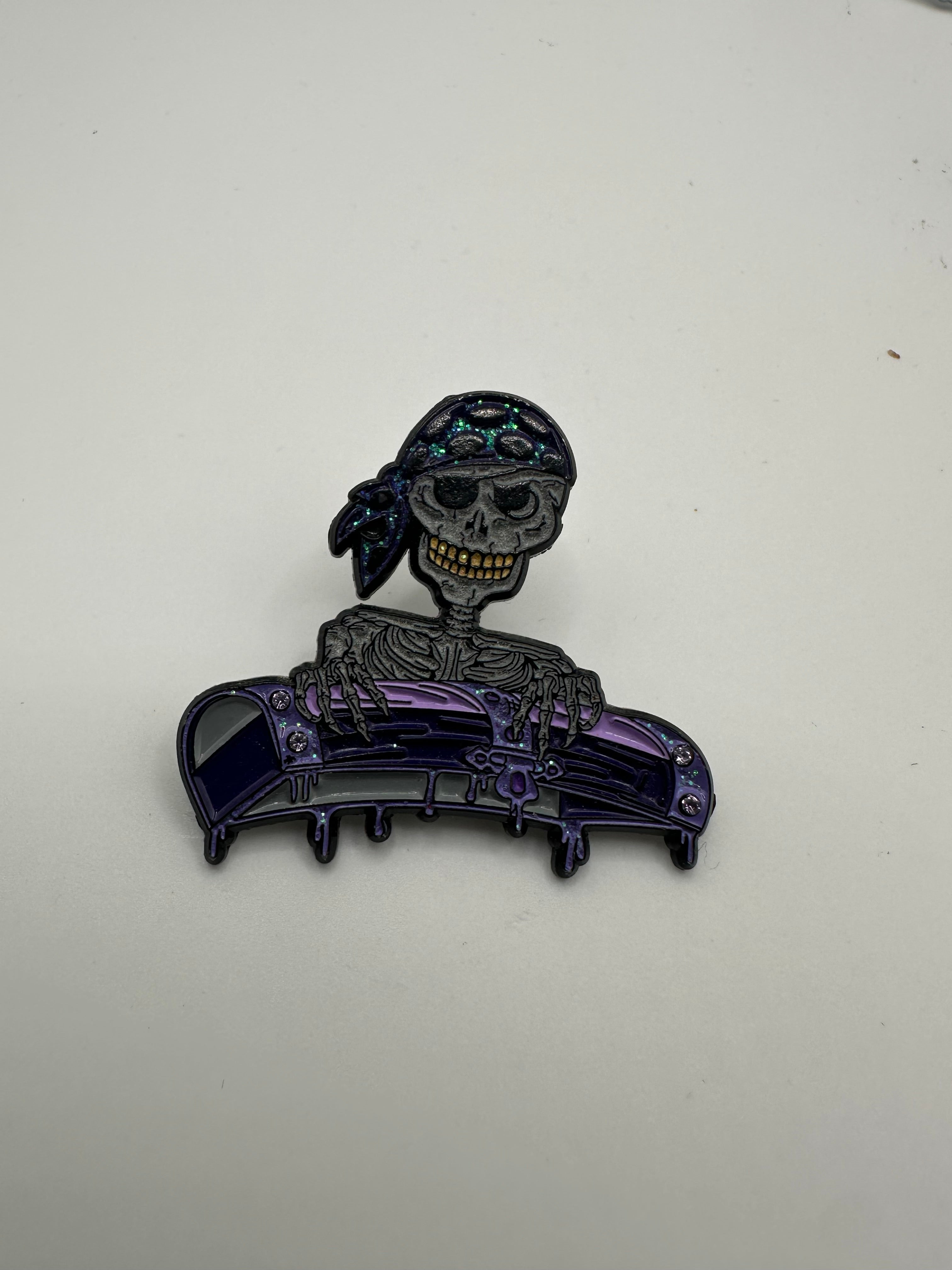 @724heatcheck "Pirate Chest" Gray/Purple Hat Pin