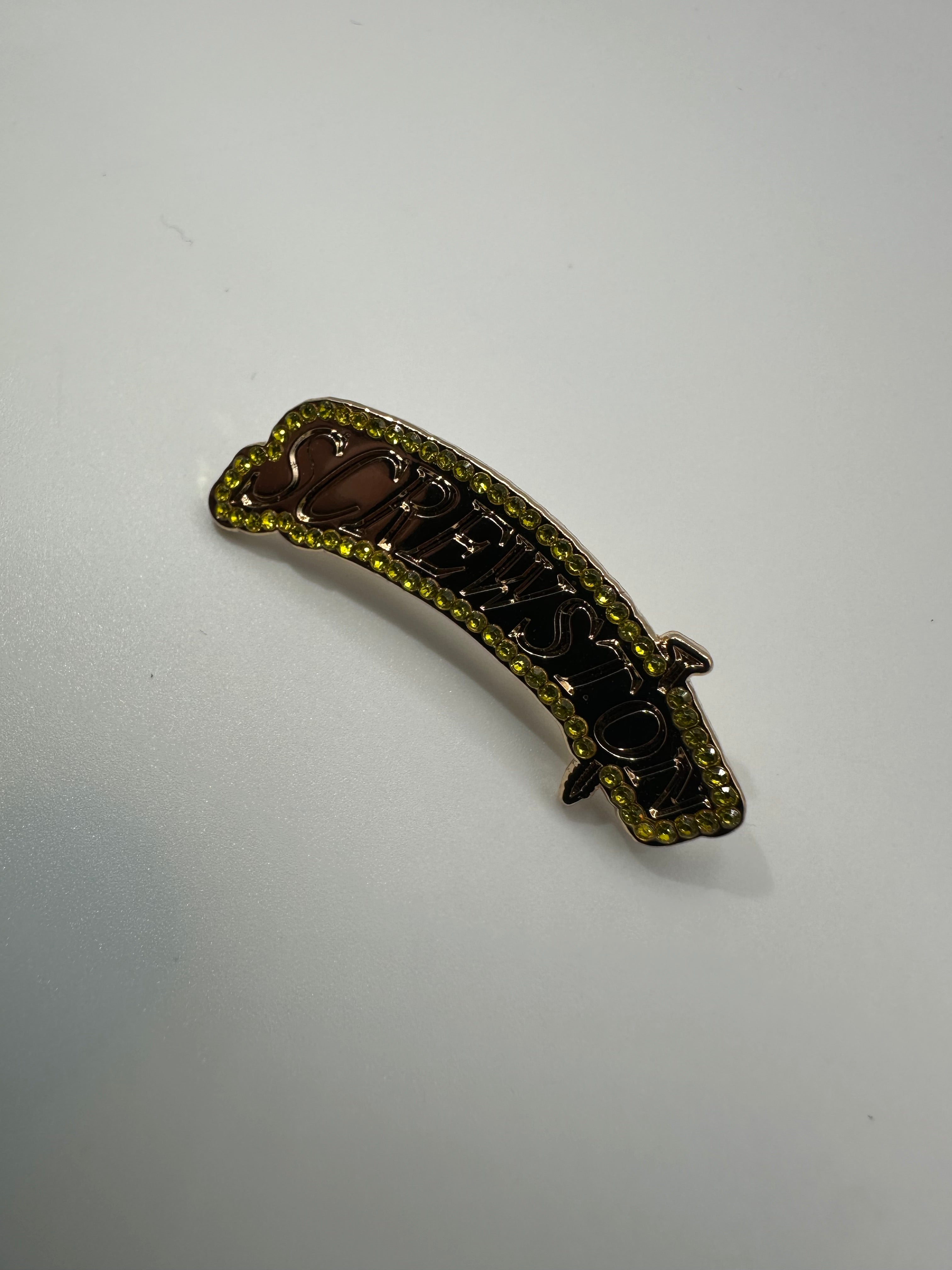 Screwston "Gold/White Diamonds" Hat Pin