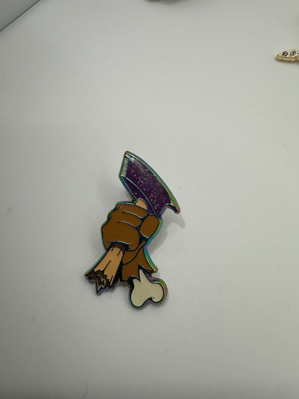 Fitted Fire "Iridescent Axe" Hat Pin
