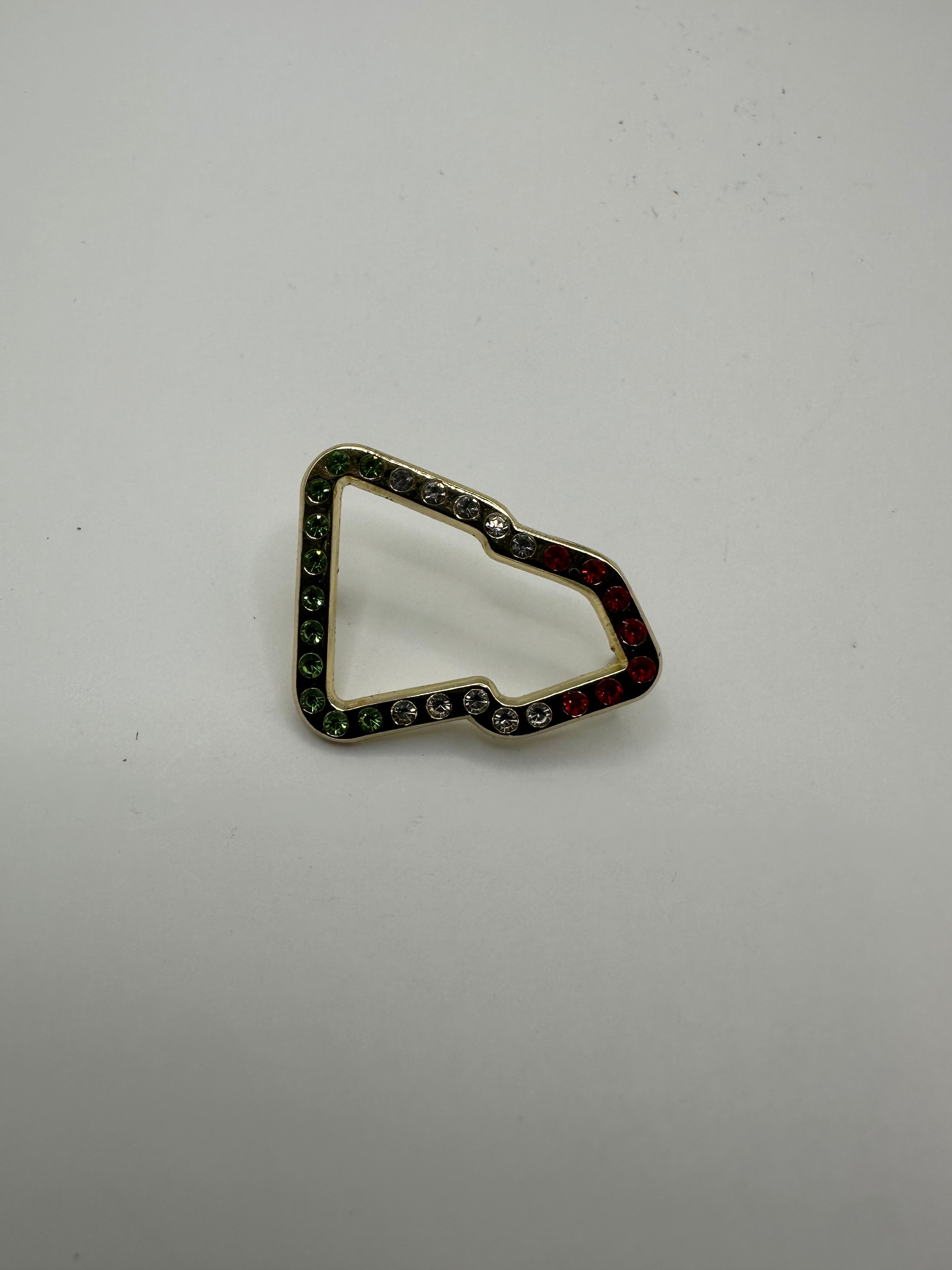 Mexico Studded Flag Hat Pin