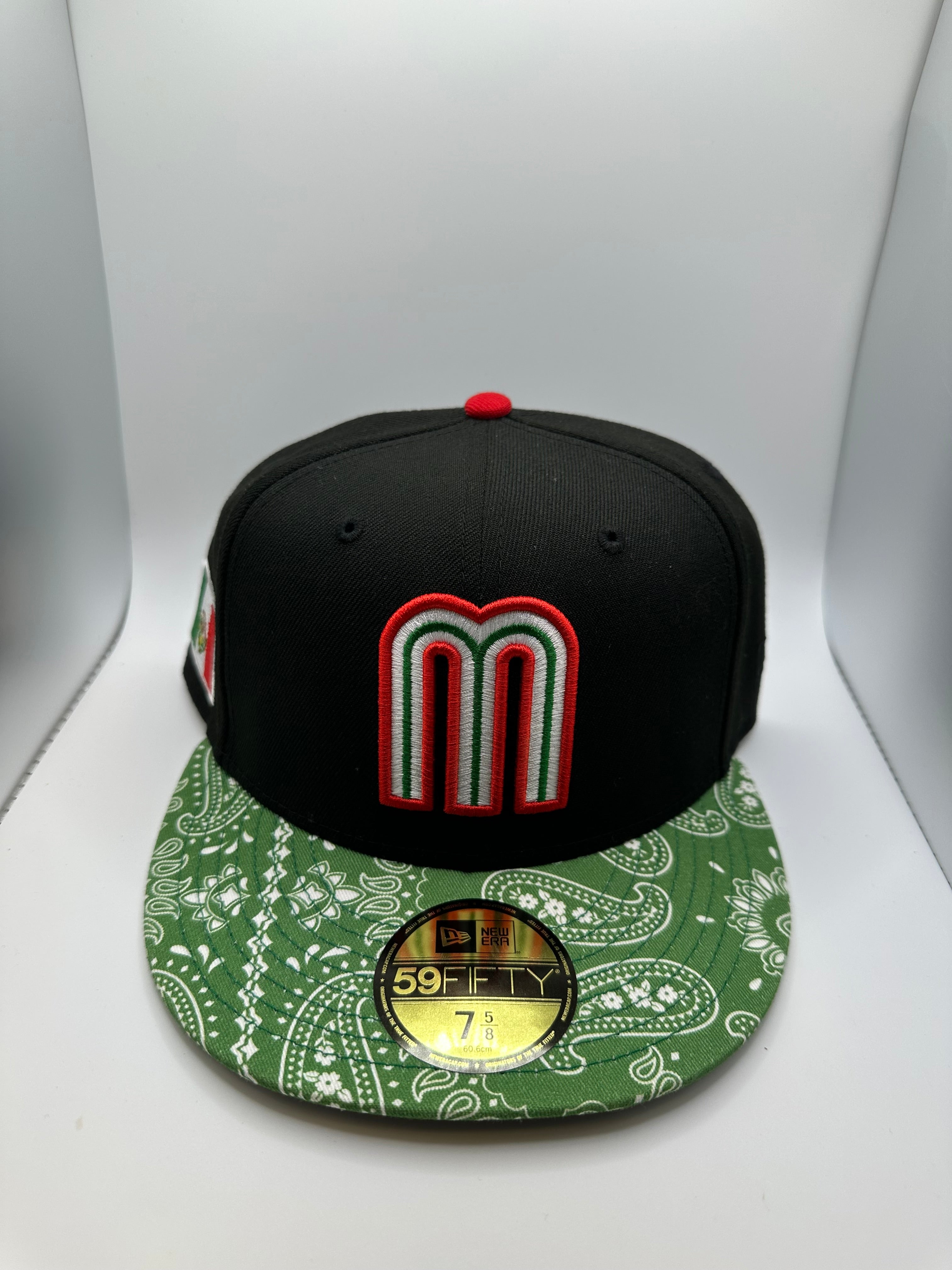 Mexico "Green Paisley Brim" New Era 59Fifty Fitted Hat - Size 7 5/8