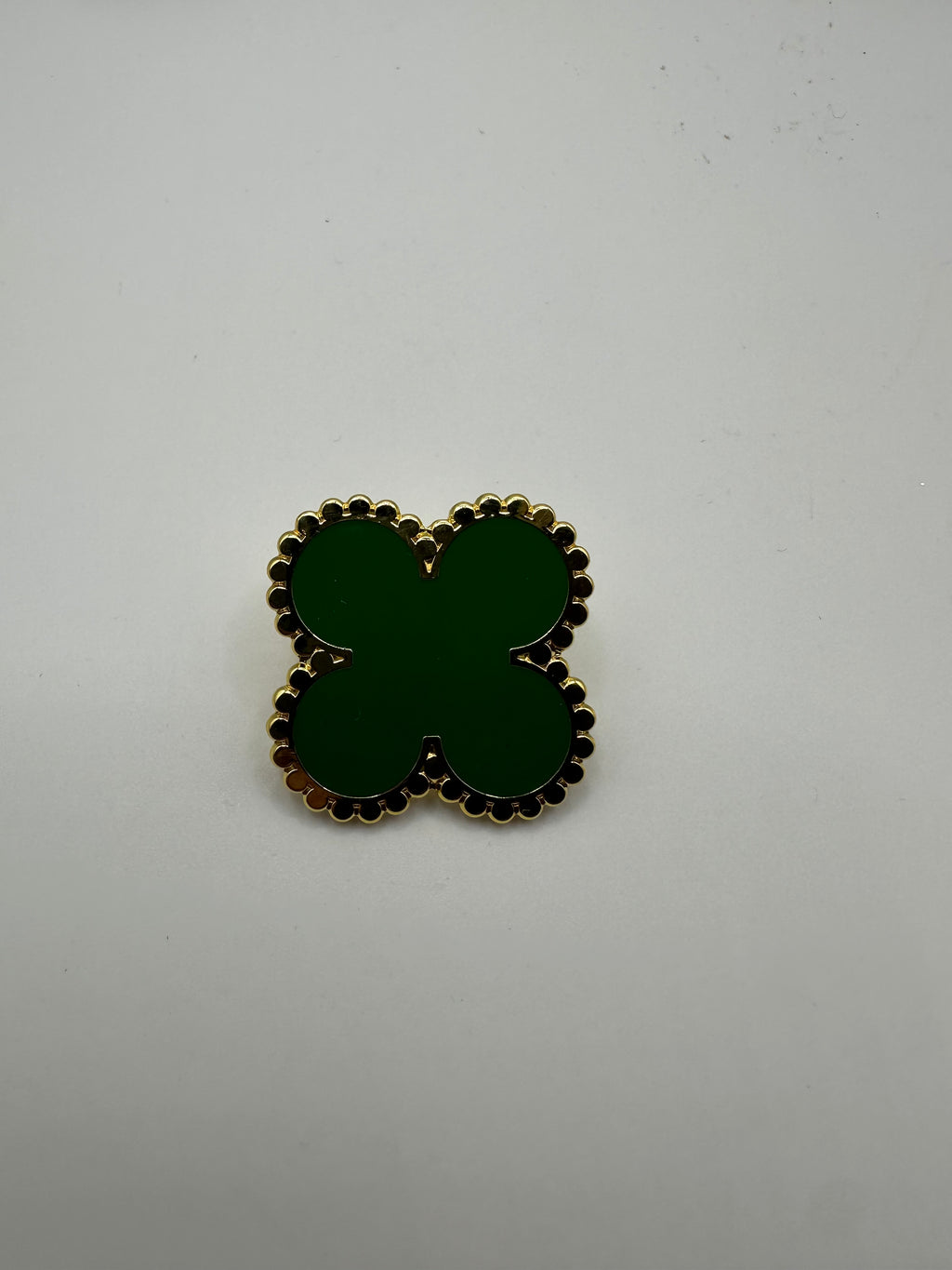 Clover Leaf Green/Gold Hat Pin
