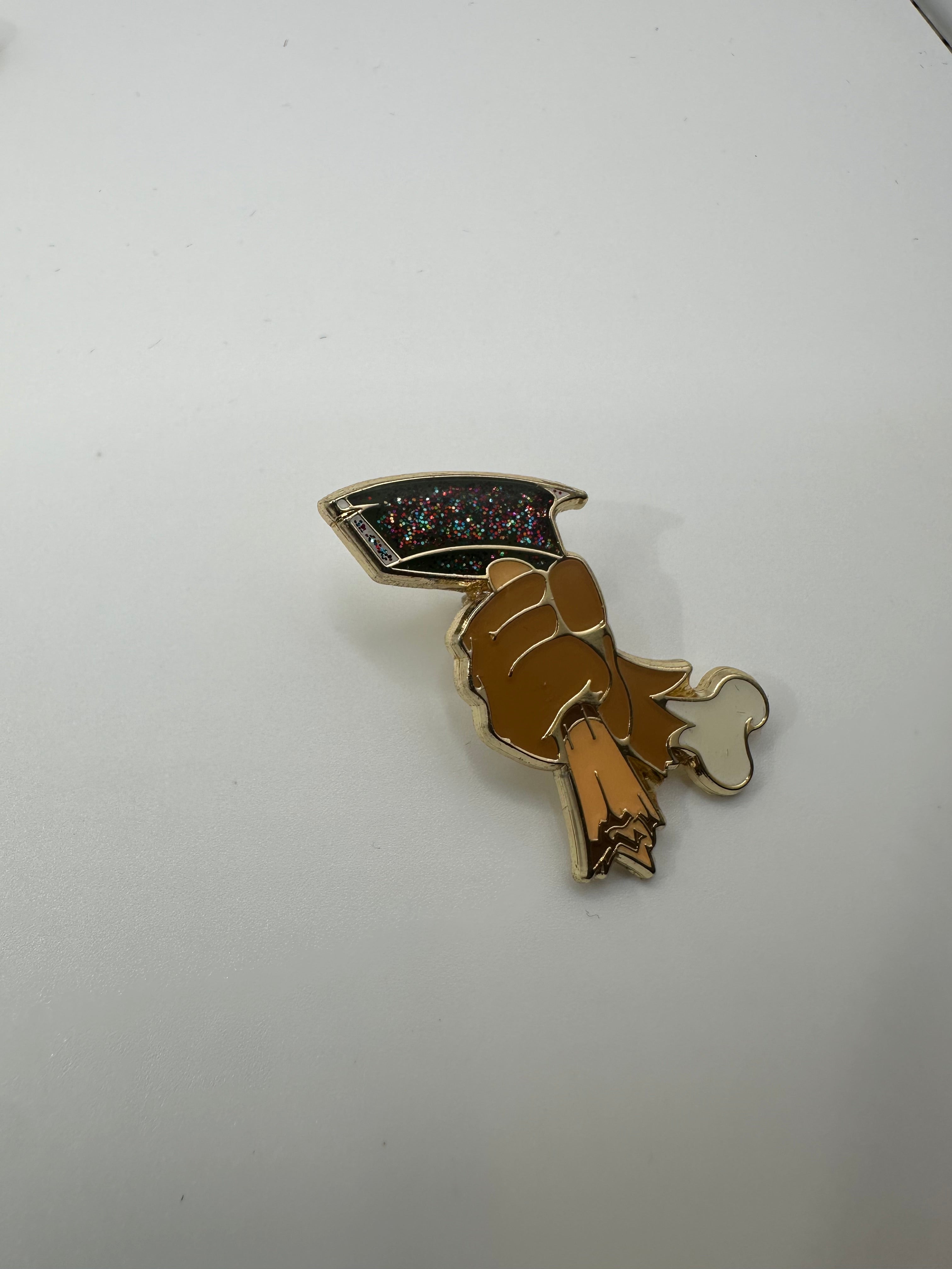 Fitted Fire "Glitter Axe" Hat Pin