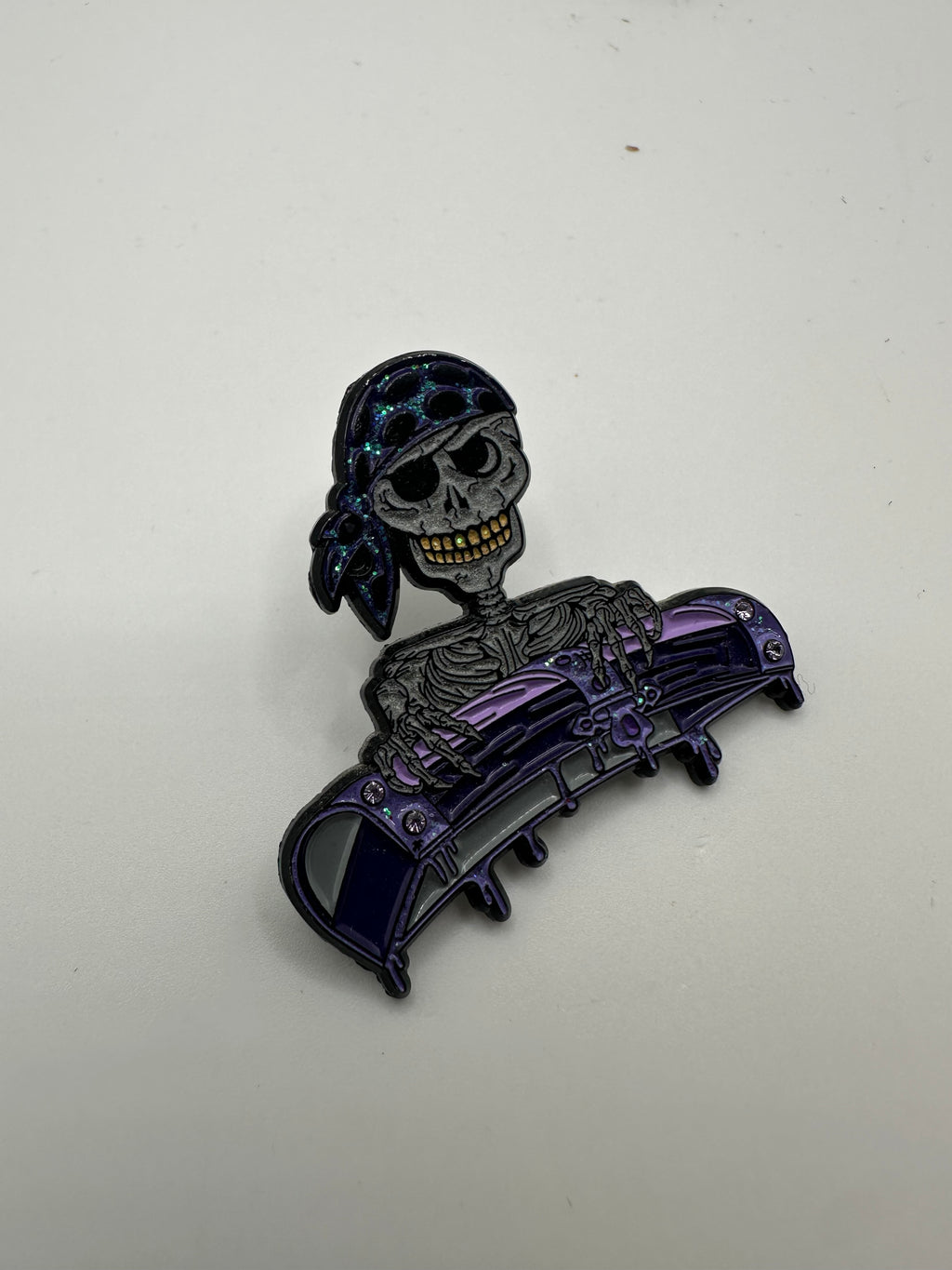 @724heatcheck "Pirate Chest" Gray/Purple Hat Pin