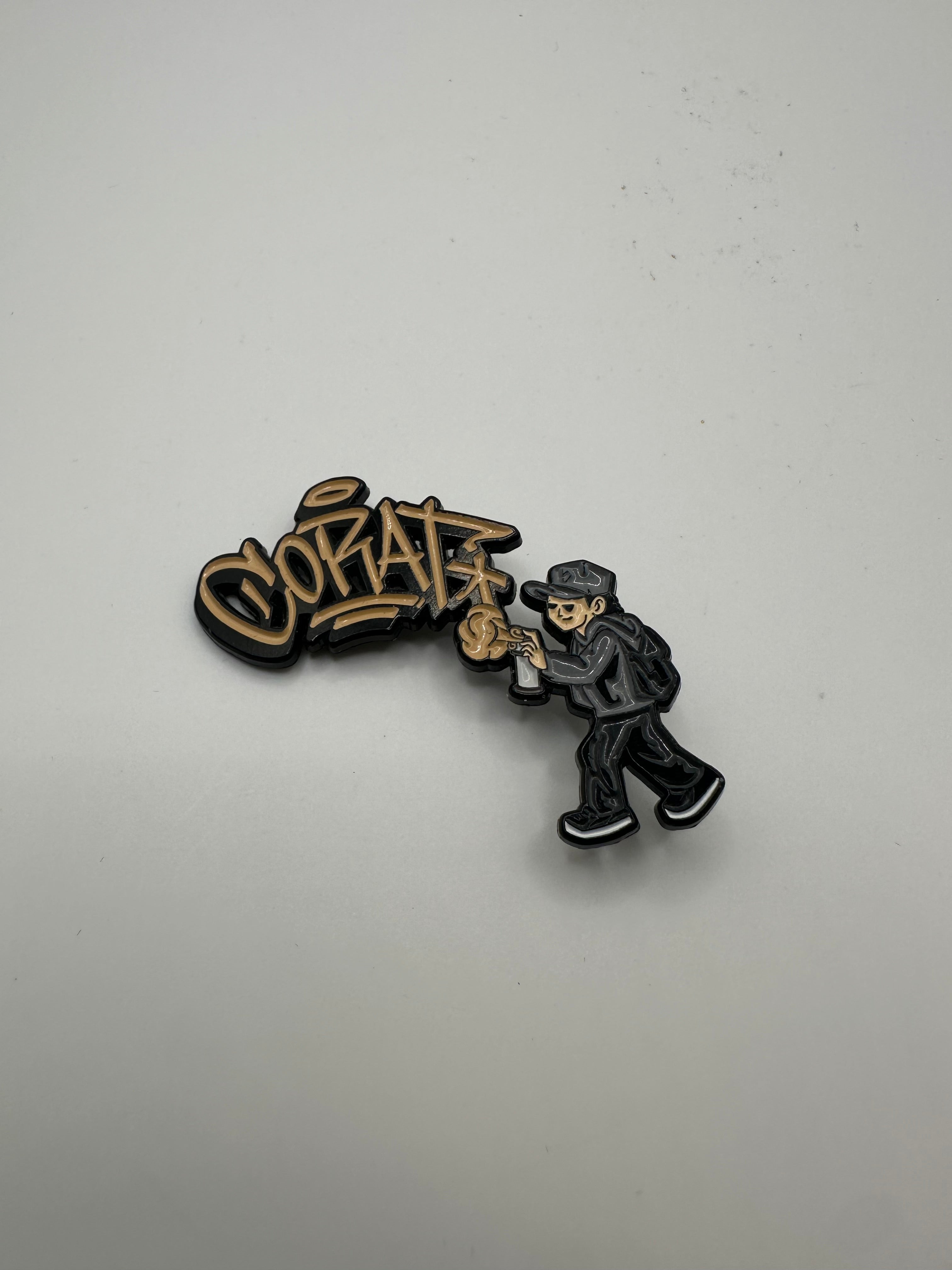 Corat Graffiti Spray Yellow Hat Pin