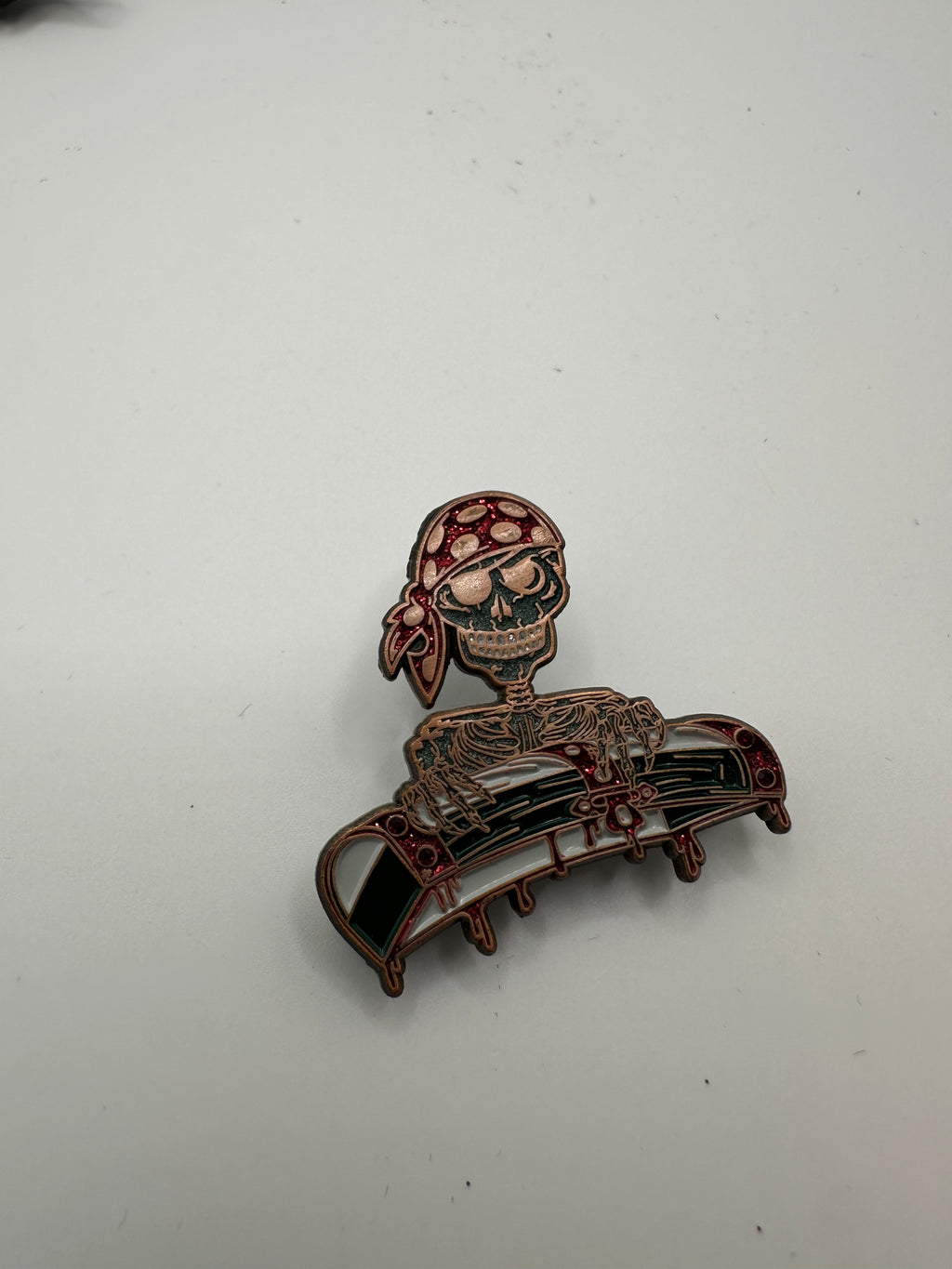 @724heatcheck "Pirate Chest" Red/Green/White Hat Pin