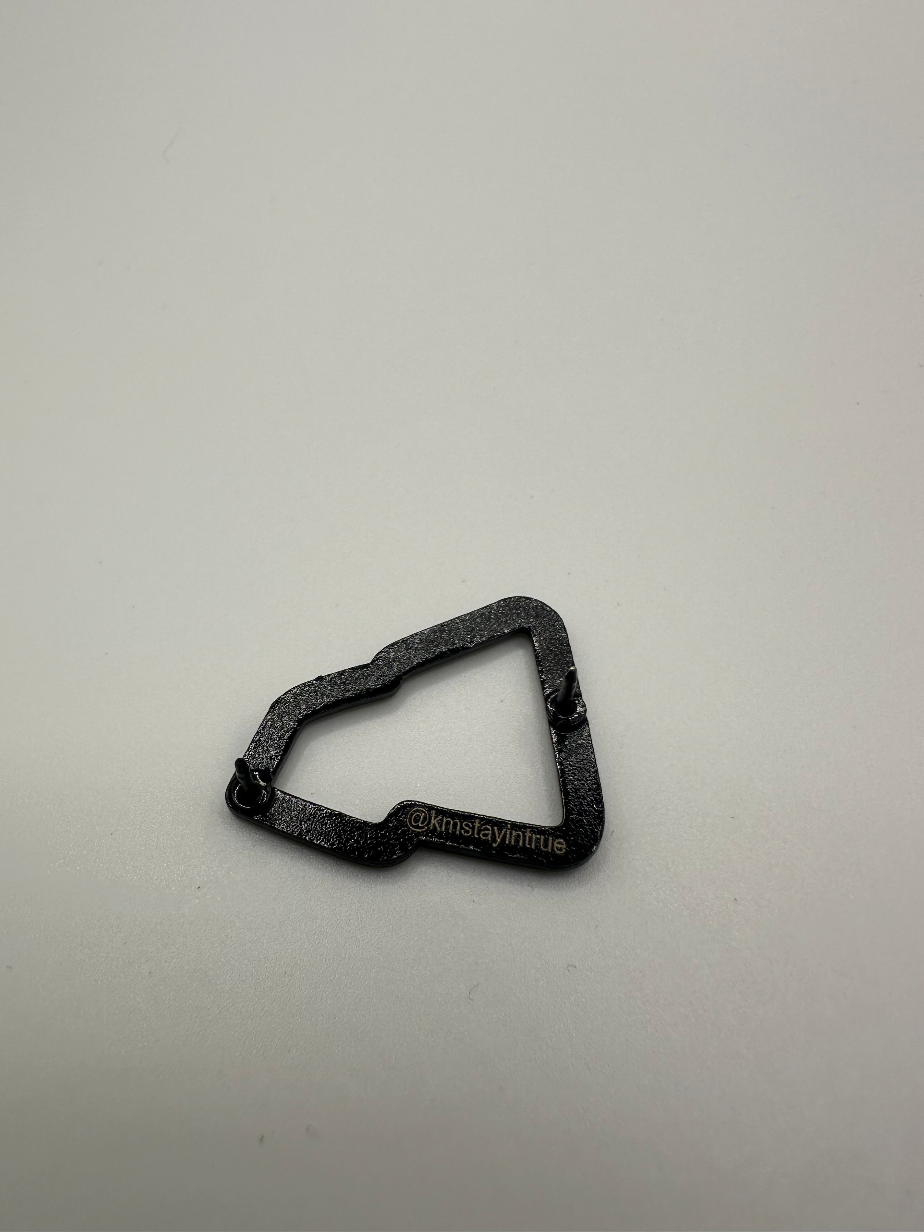 Black Studded Flag Hat Pin