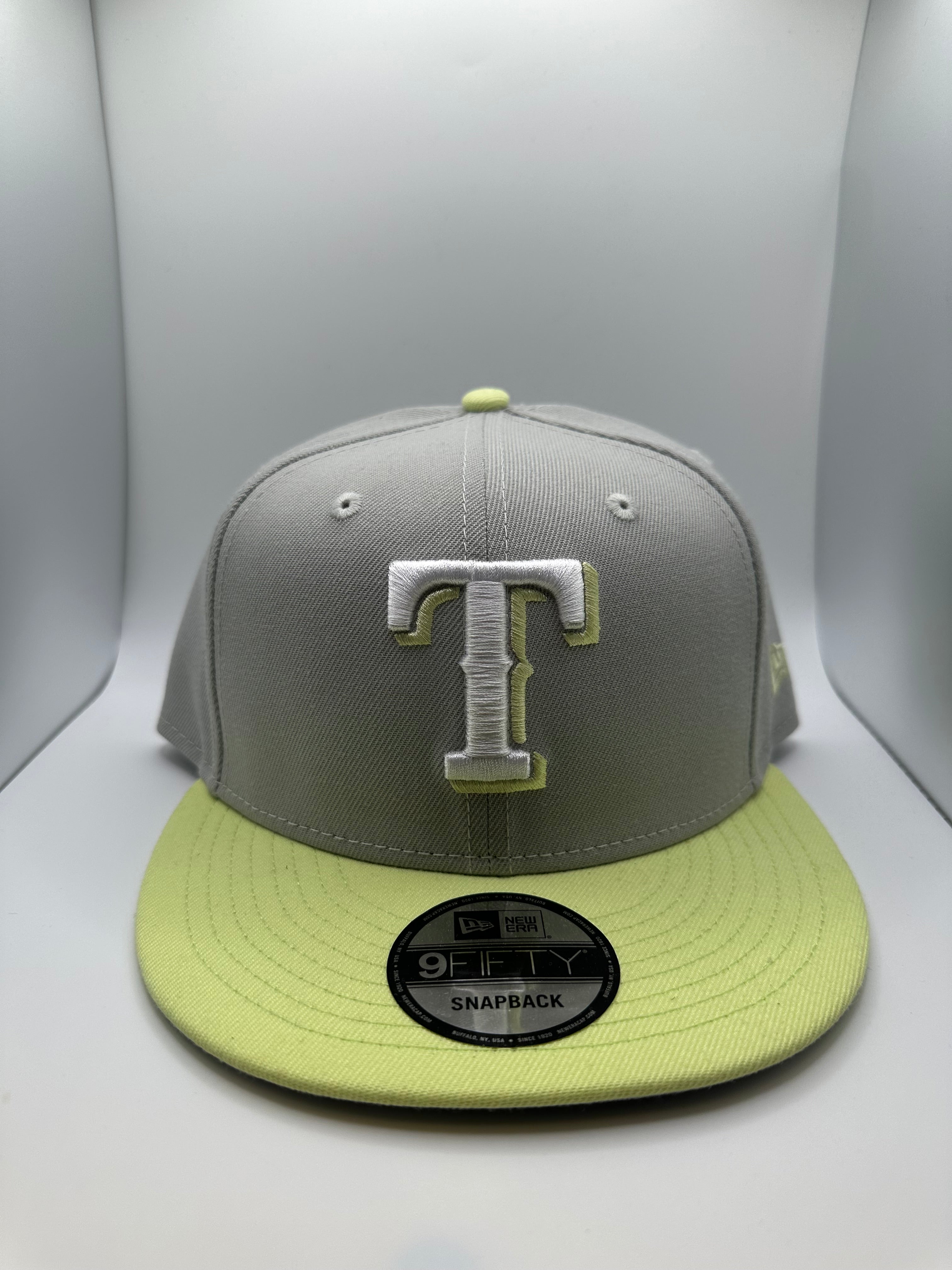 Texas Rangers Gray/Neon New Era 9Fifty Snapback Hat