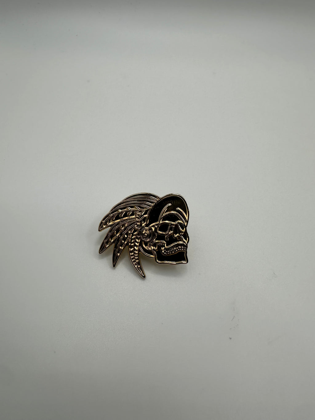 Gold Aztec Skull Hat Pin