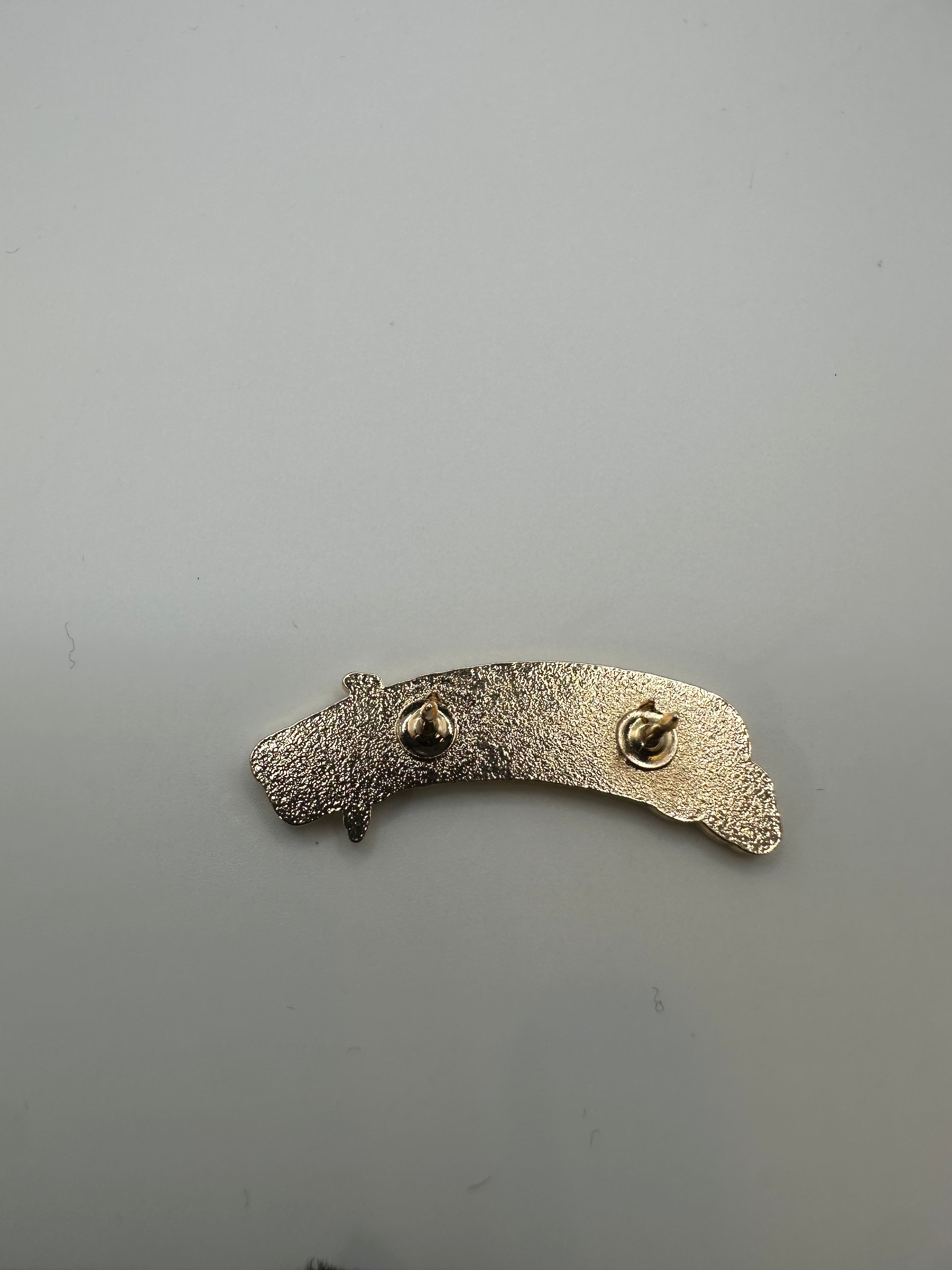 Screwston "Gold/White Diamonds" Hat Pin