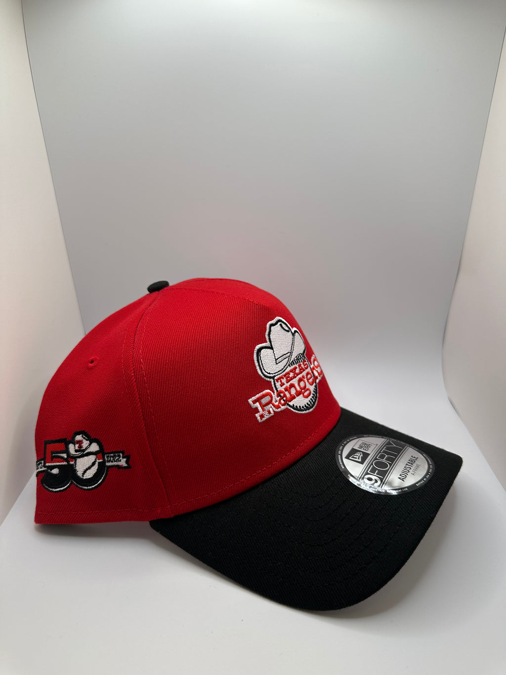 Texas Rangers "50 Patch" New Era 9Forty A-Frame Snapback Hat