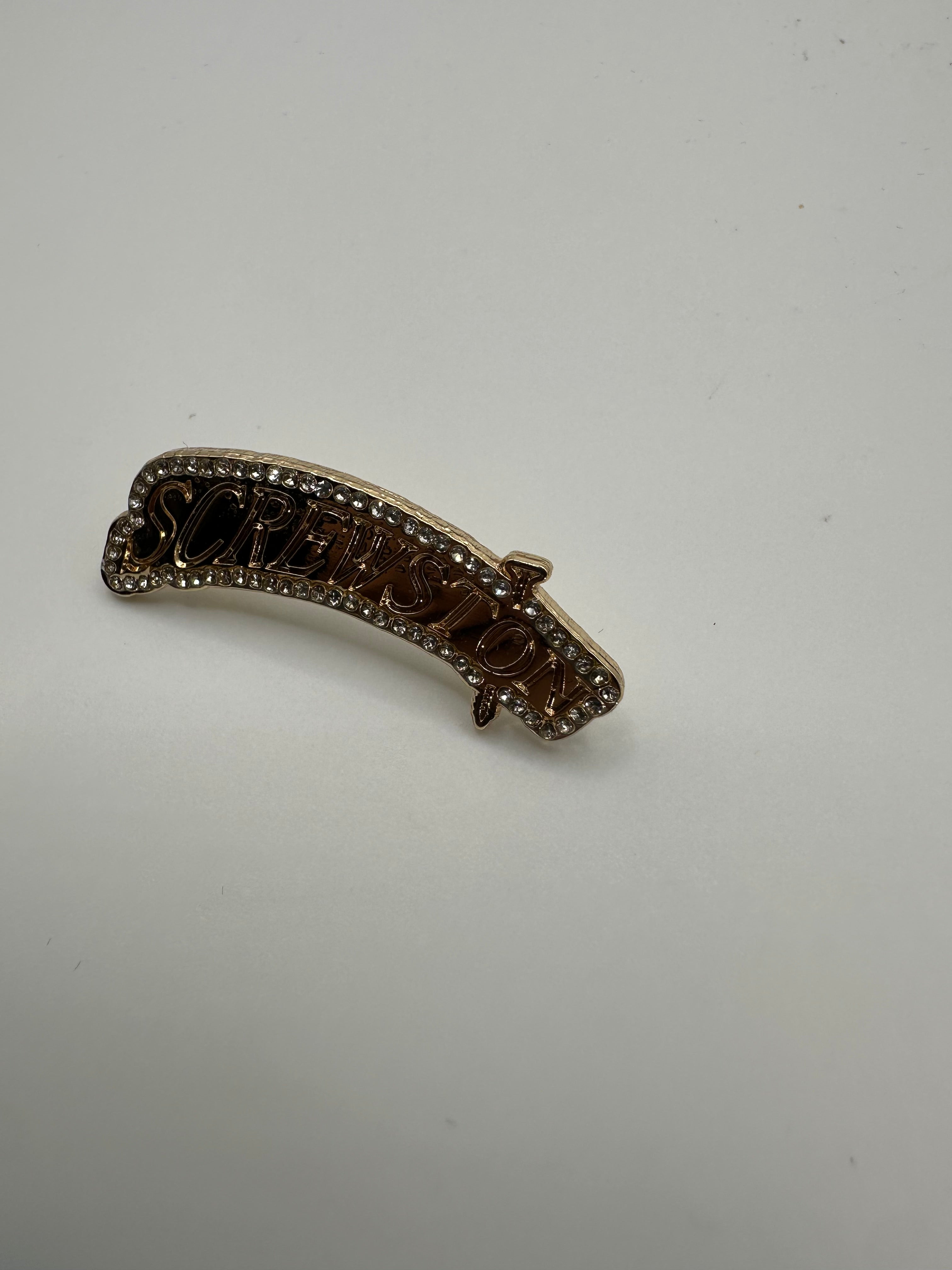 Screwston "Gold/Yellow Diamonds" Hat Pin
