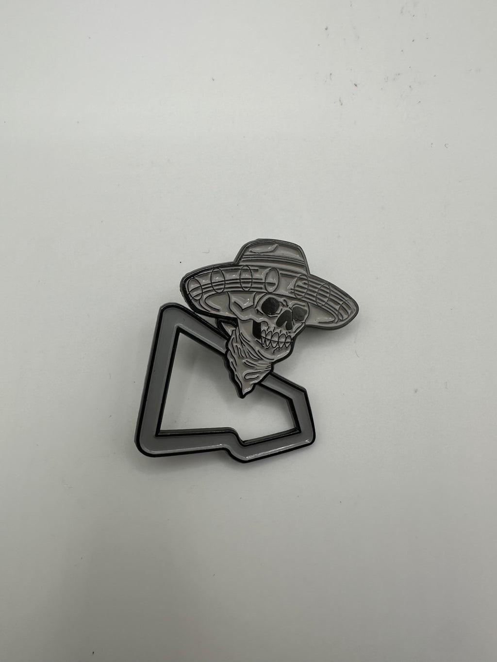 Skull w/ Sombrero NE Flag Hat Pin
