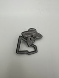 Skull w/ Sombrero NE Flag Hat Pin