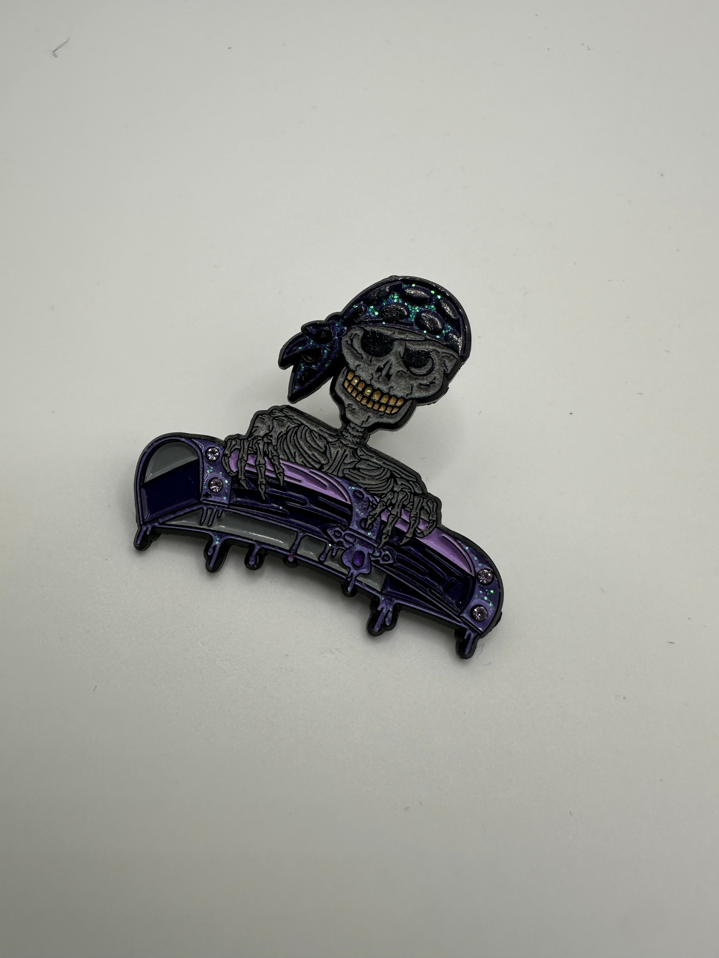 @724heatcheck "Pirate Chest" Gray/Purple Hat Pin