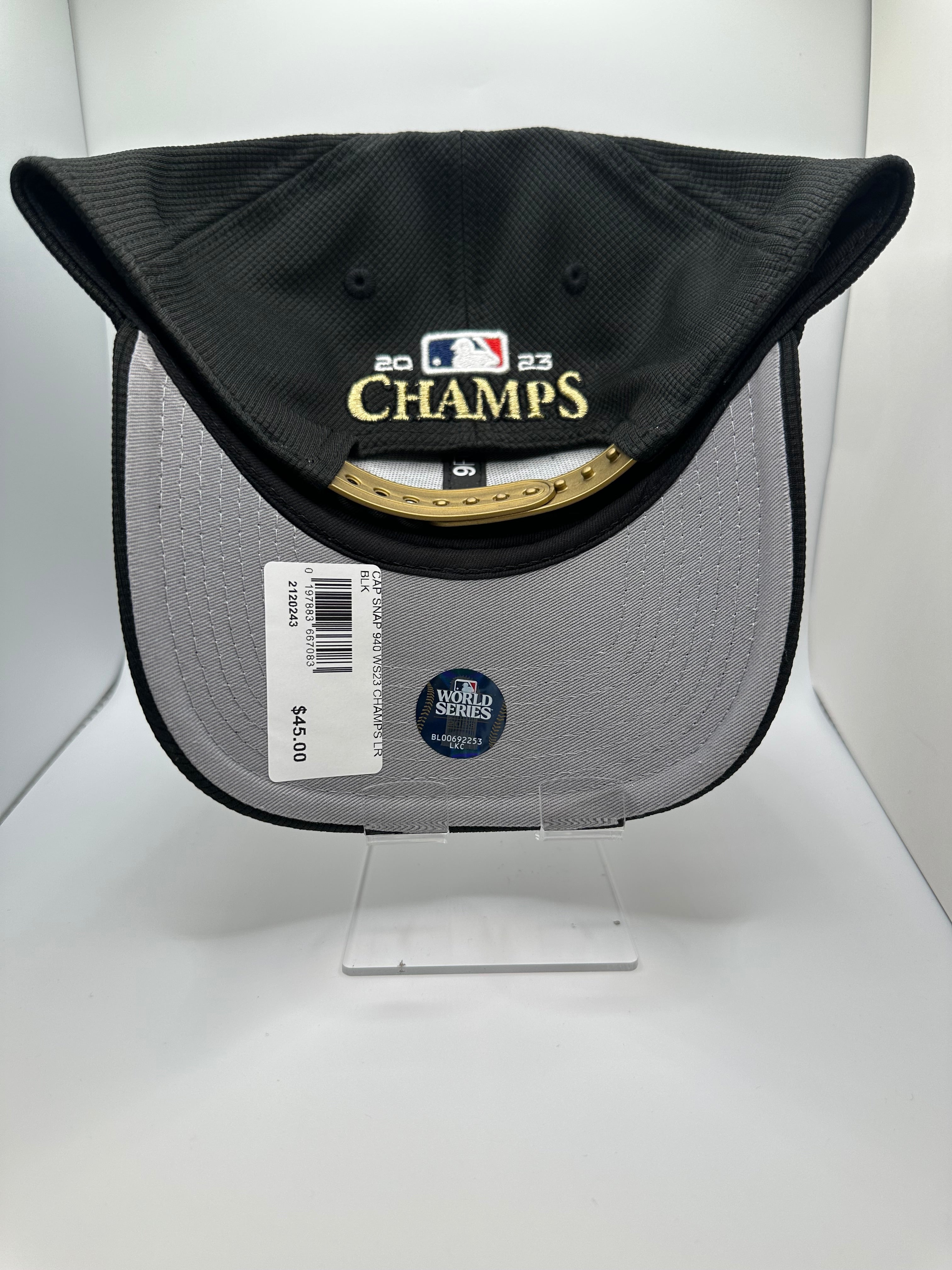 Texas Rangers "2023 WS Champions" New Era 9Forty Snapback Hat