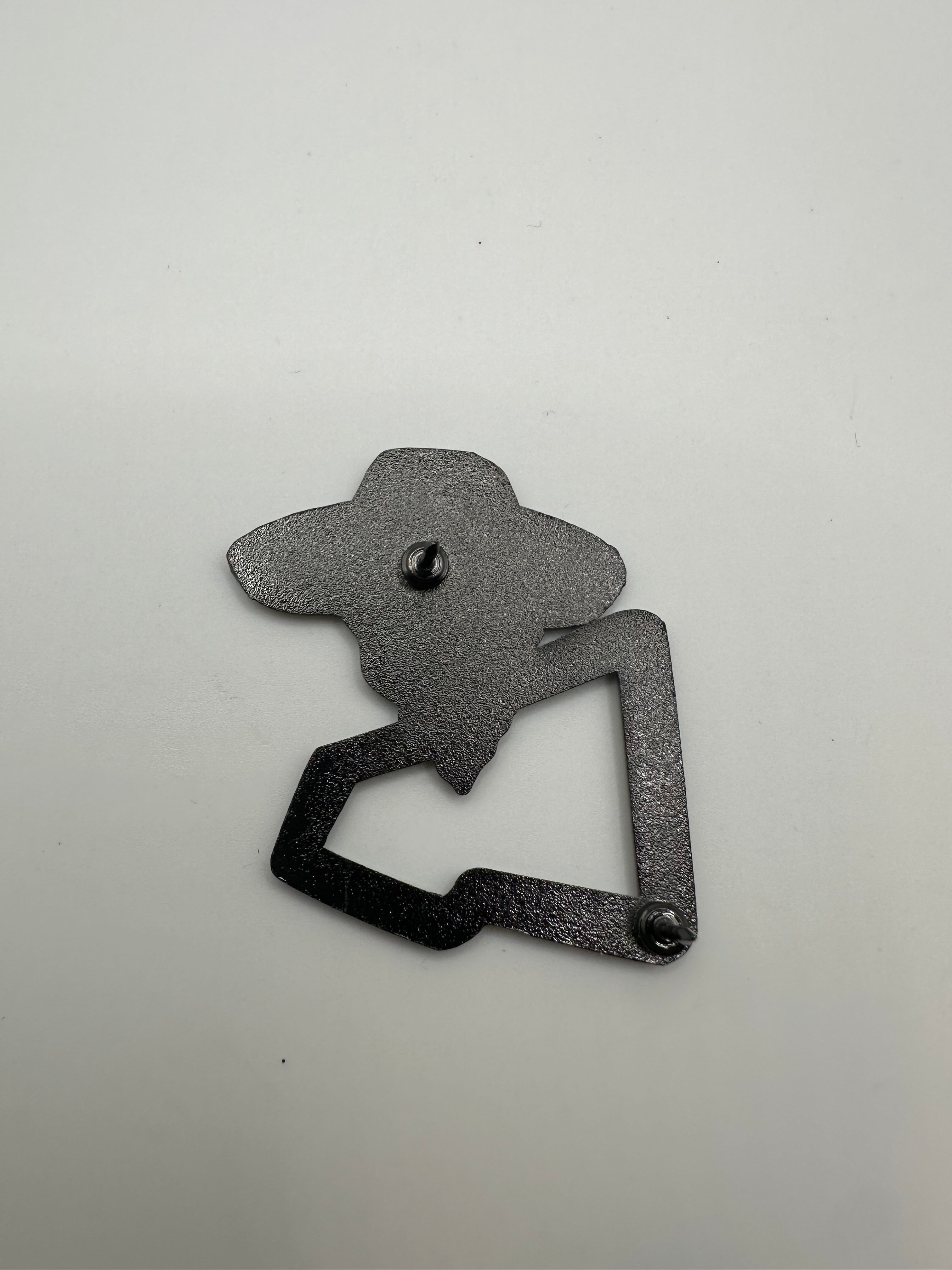 Skull w/ Sombrero NE Flag Hat Pin