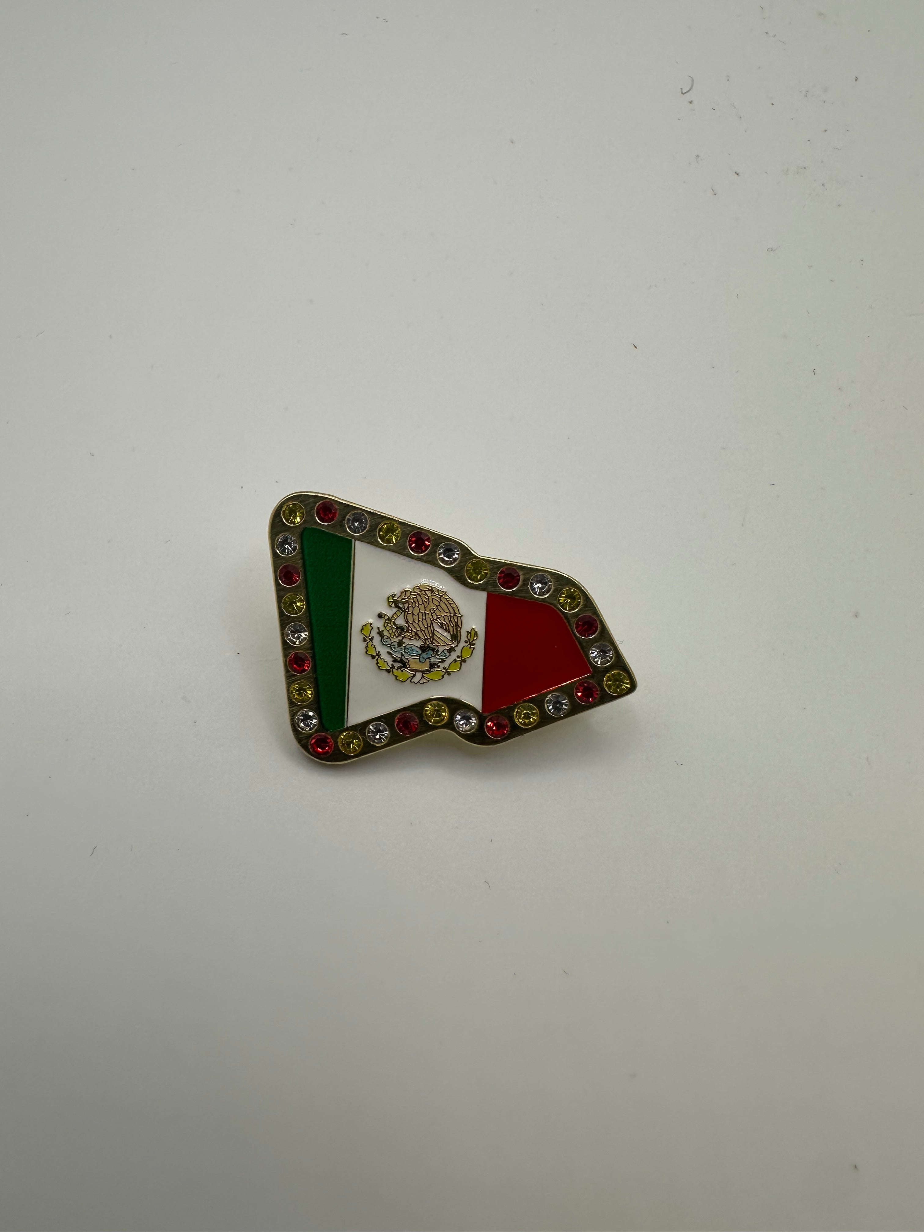 Mexico NE Flag Hat Pin