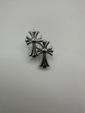 Double Cross Hat Pin - SILVER