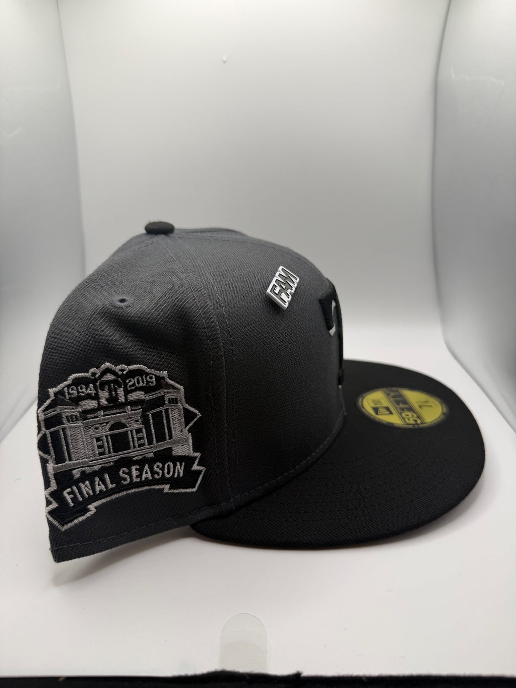 Texas Rangers "Final Season" Black/Gray New Era 59Fifty Fitted Hat - Size 7 5/8
