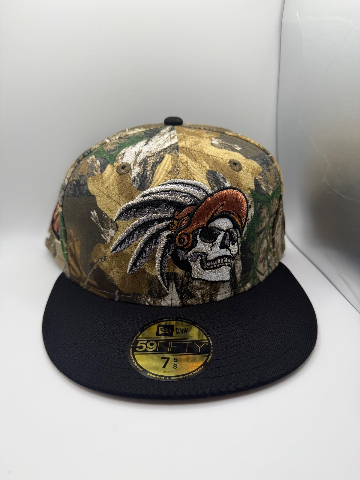 Mexico "Aztec Skull" Real Tree New Era 59Fifty Fitted Hat - Size 7 5/8