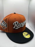 Texas Rangers "Longhorn" Burnt Orange New Era 59Fifty Fitted Hat - Size 7 5/8