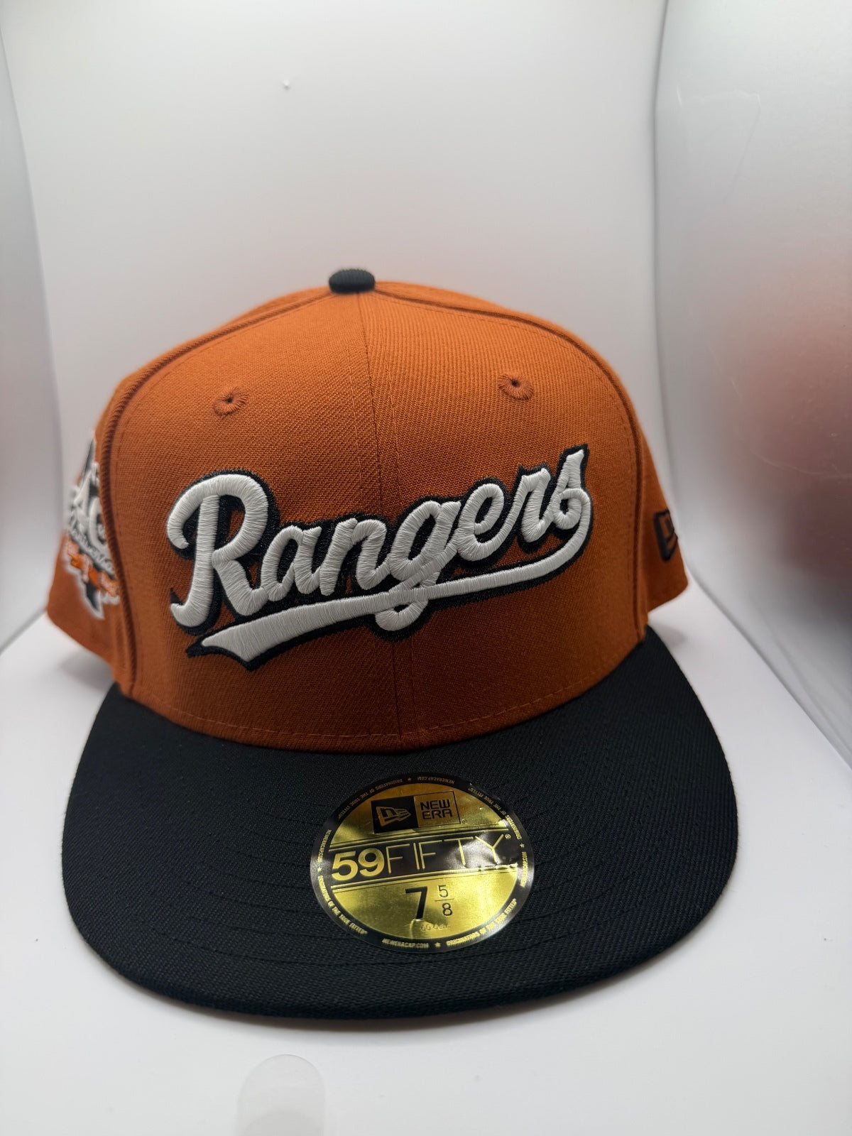 Texas Rangers "Longhorn" Burnt Orange New Era 59Fifty Fitted Hat - Size 7 5/8