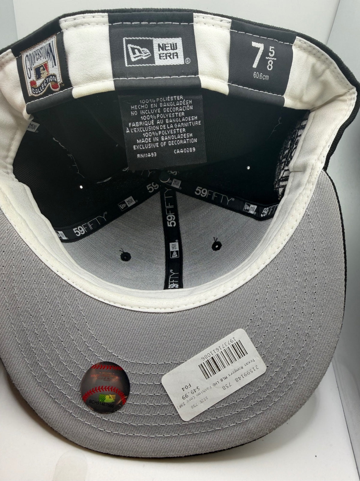 Texas Rangers Black/Black Final Season New Era 59Fifty Fitted Hat - Size 7 5/8