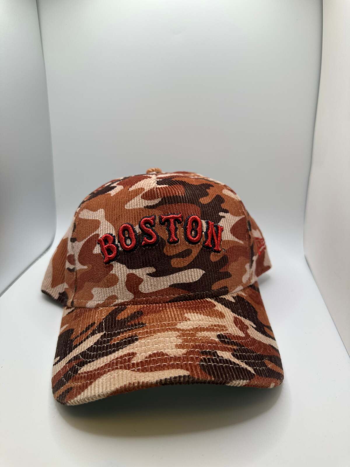 Boston Red Sox "Camo" Corduroy New Era 9Forty A-Frame Snapback Hat