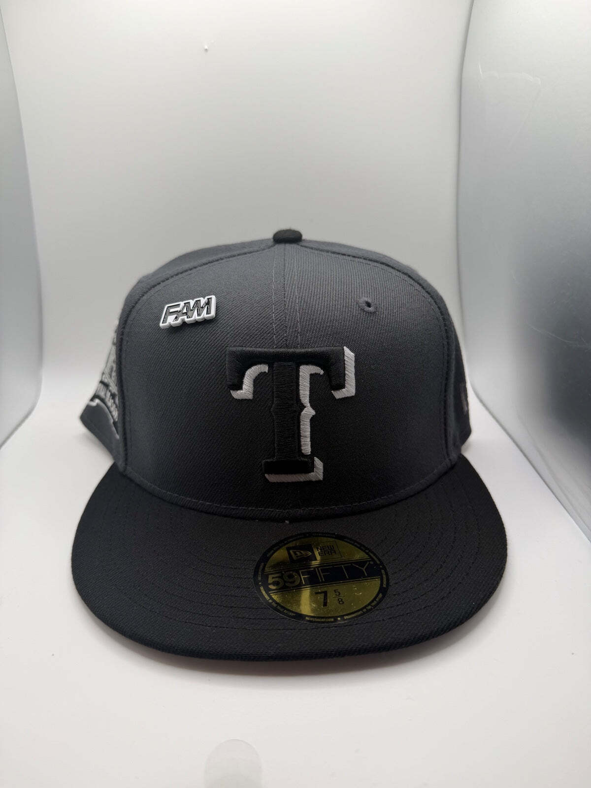 Texas Rangers "Final Season" Black/Gray New Era 59Fifty Fitted Hat - Size 7 5/8