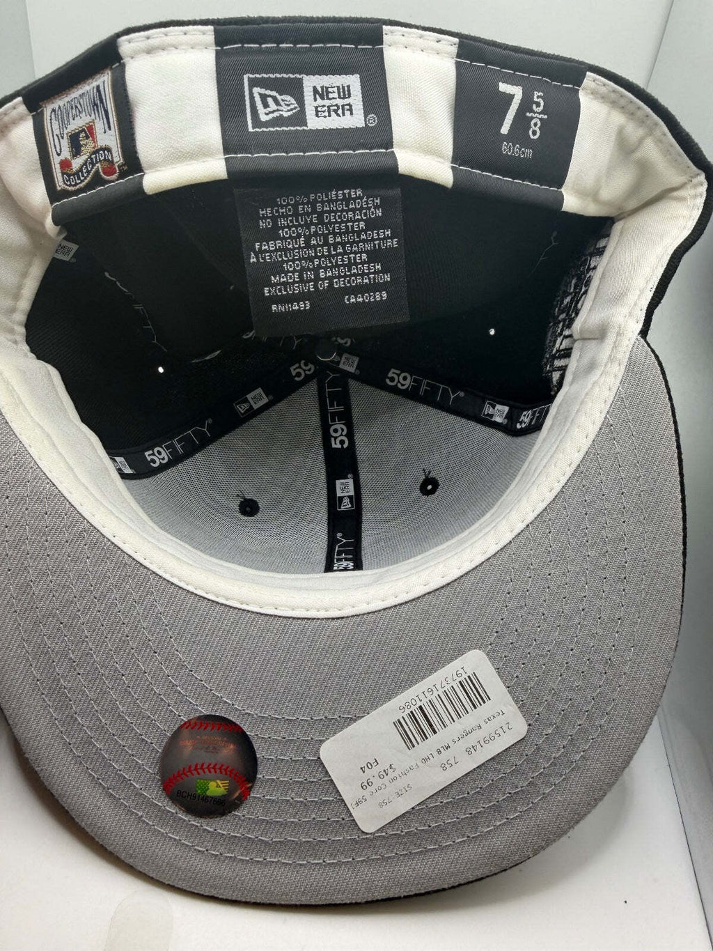 Texas Rangers Black/Black Final Season New Era 59Fifty Fitted Hat - Size 7 5/8