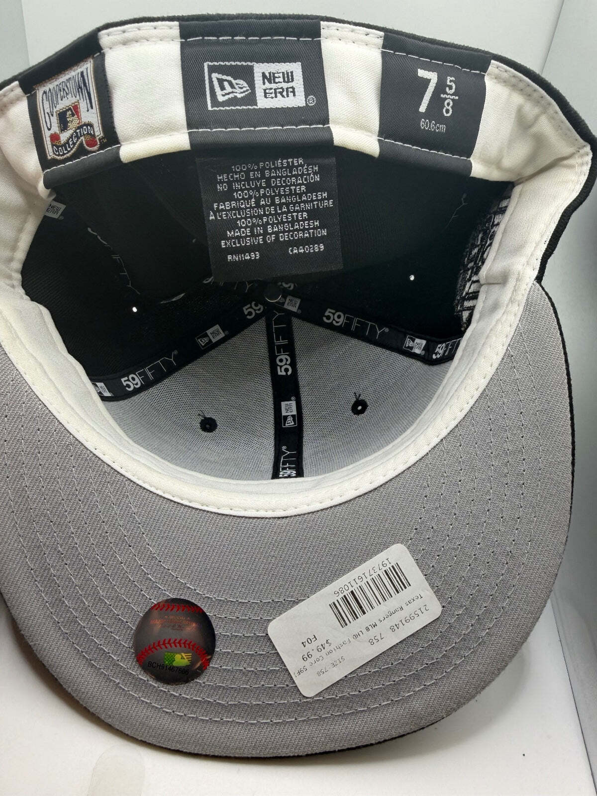 Texas Rangers Black/Black Final Season New Era 59Fifty Fitted Hat - Size 7 5/8