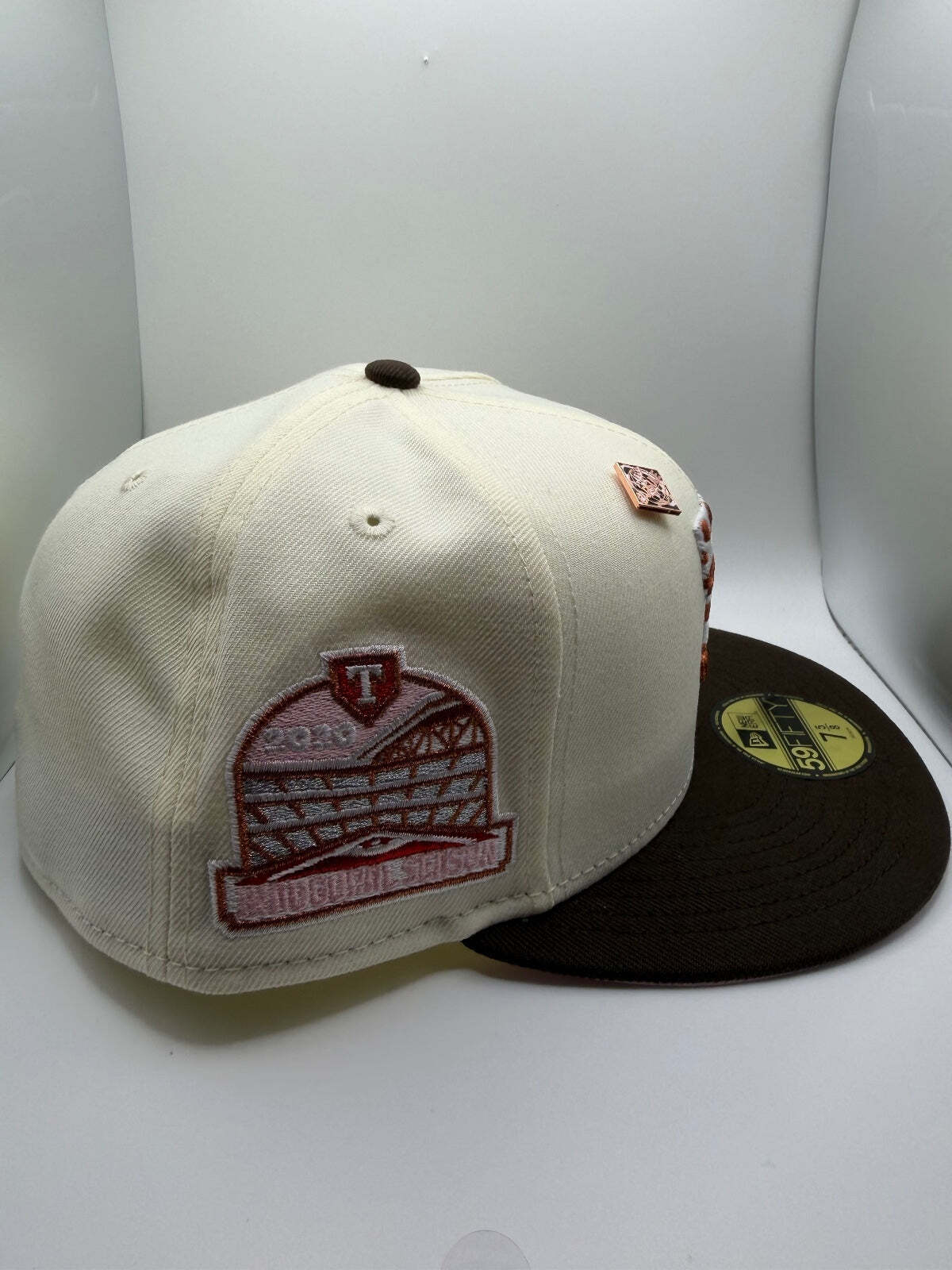 Texas Rangers "White/Brown Cow" Capsule New Era 59Fifty Hat - Size 7 5/8